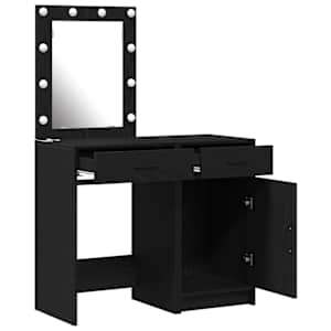 Kosmetický stůl 2 pcs Černá 50 x 41 x 135 cm Kompozitní dřevo - obrázek 6