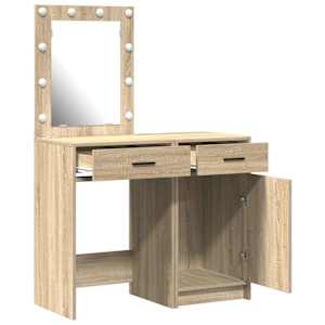 Kosmetický stůl 2 pcs Hnědá 50 x 41 x 135 cm Kompozitní dřevo - obrázek 6