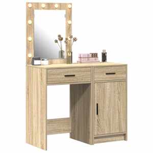 Kosmetický stůl 2 pcs Hnědá 50 x 41 x 135 cm Kompozitní dřevo - obrázek 3