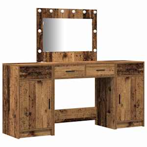 vidaXL Riietumislaud 3 tk Pruun 78,5 x 41 x 135 cm Tehispuit