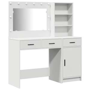 vidaXL Riietumislaud 2 tk Valge 78,5 x 41 x 135 cm Tehispuit
