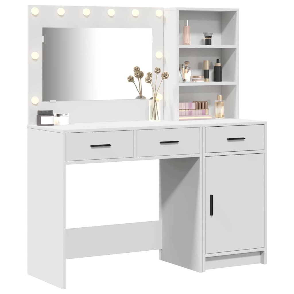 vidaXL Plafondtafel met lade 2 pcs Wit 78.5 x 41 x 135 cm Bewerkt hout