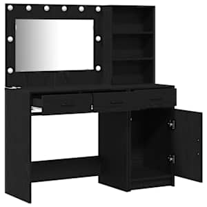 Kosmetický stůl se zásuvkou 2 pcs Černá kompozitní dřevo - obrázek 7