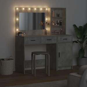 Kosmetický stůl se zásuvkou 2 pcs Šedá kompozitní dřevo - obrázek 4