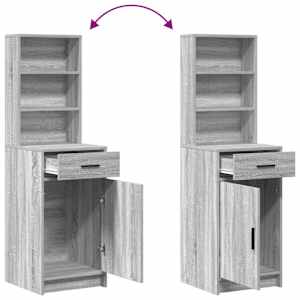 Kosmetický stůl se zásuvkou 2 pcs Šedá kompozitní dřevo - obrázek 13