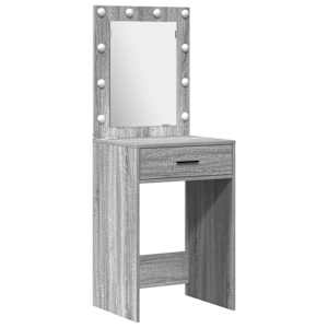 Sada toaletního stolku s LED 2 pcs Šedá Sonoma kompozitní dřevo - obrázek 5