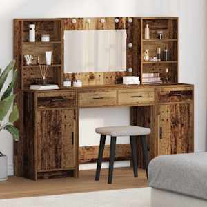 Komplet mize za ličenje z LED 3 pcs Star les Konstruiran les