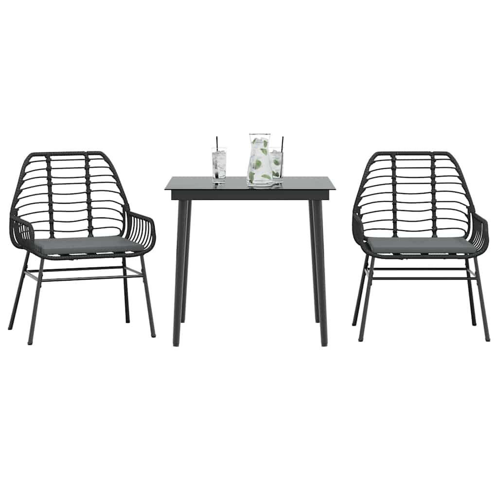 TopSellers-Garden Dining Set - 3 Piece Outdoor Furniture with Cushions