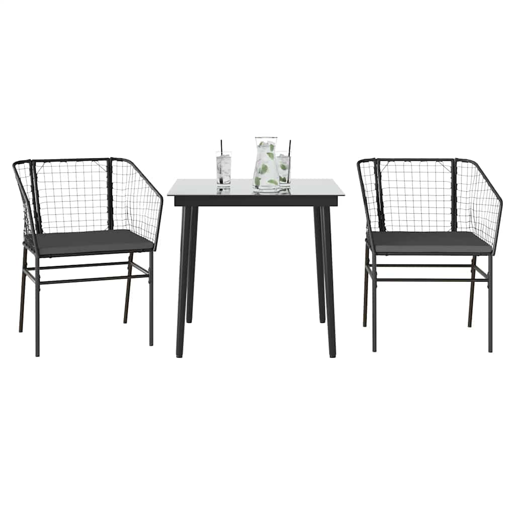 TopSellers-Garden Dining Set - 3 Piece Outdoor Furniture with Cushions