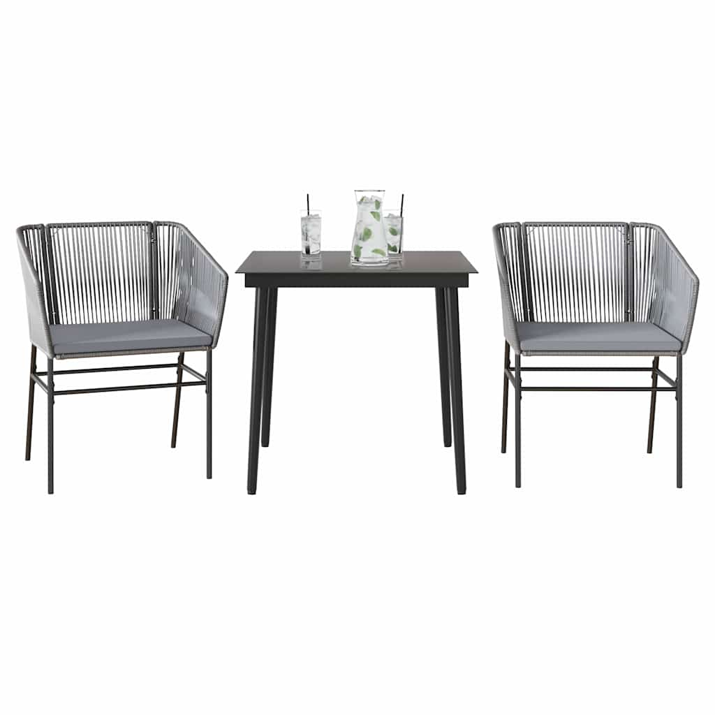 TopSellers-Garden Dining Set - 3 Piece Outdoor Furniture with Cushions