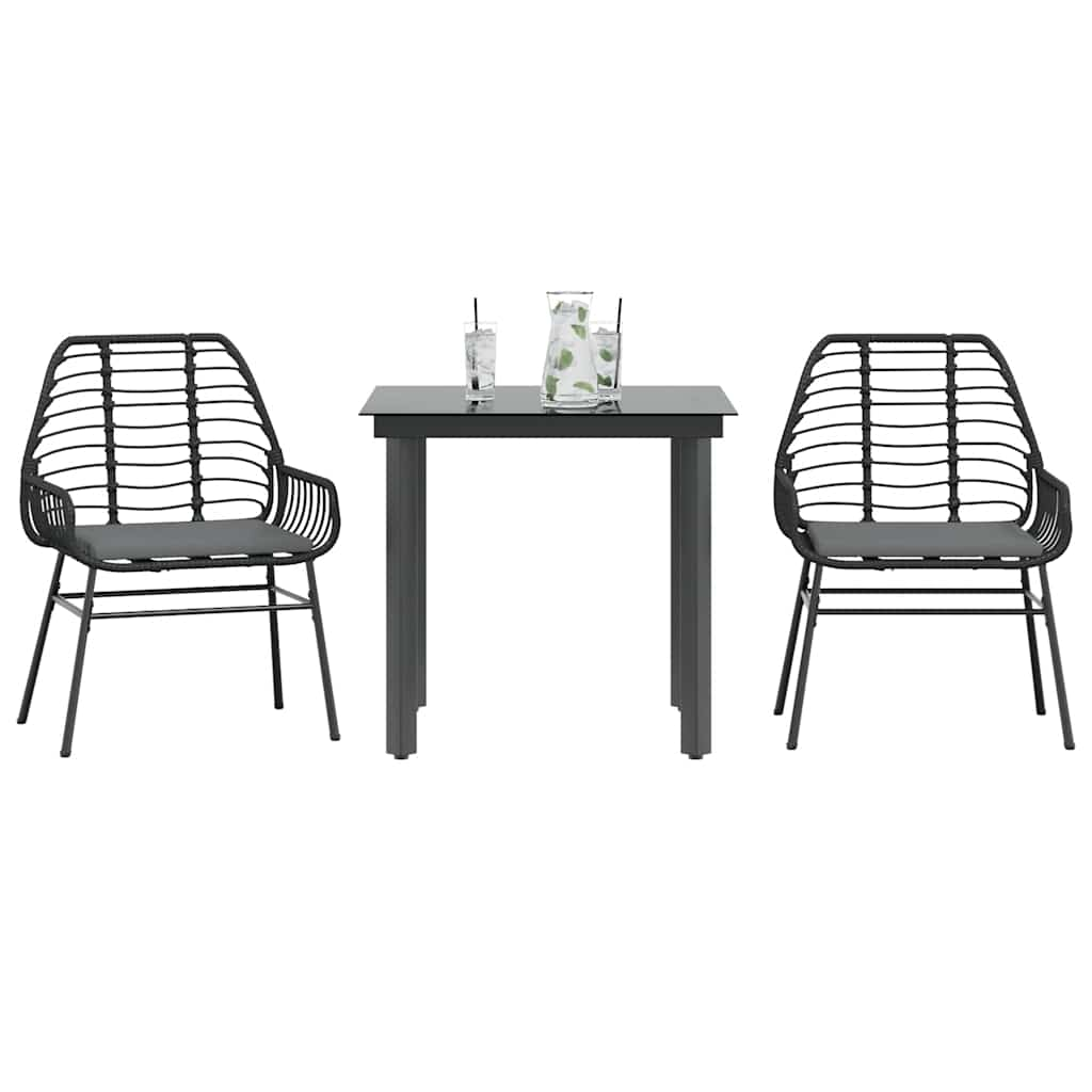 TopSellers-Garden Dining Set - 3 Piece Outdoor Furniture with Cushions