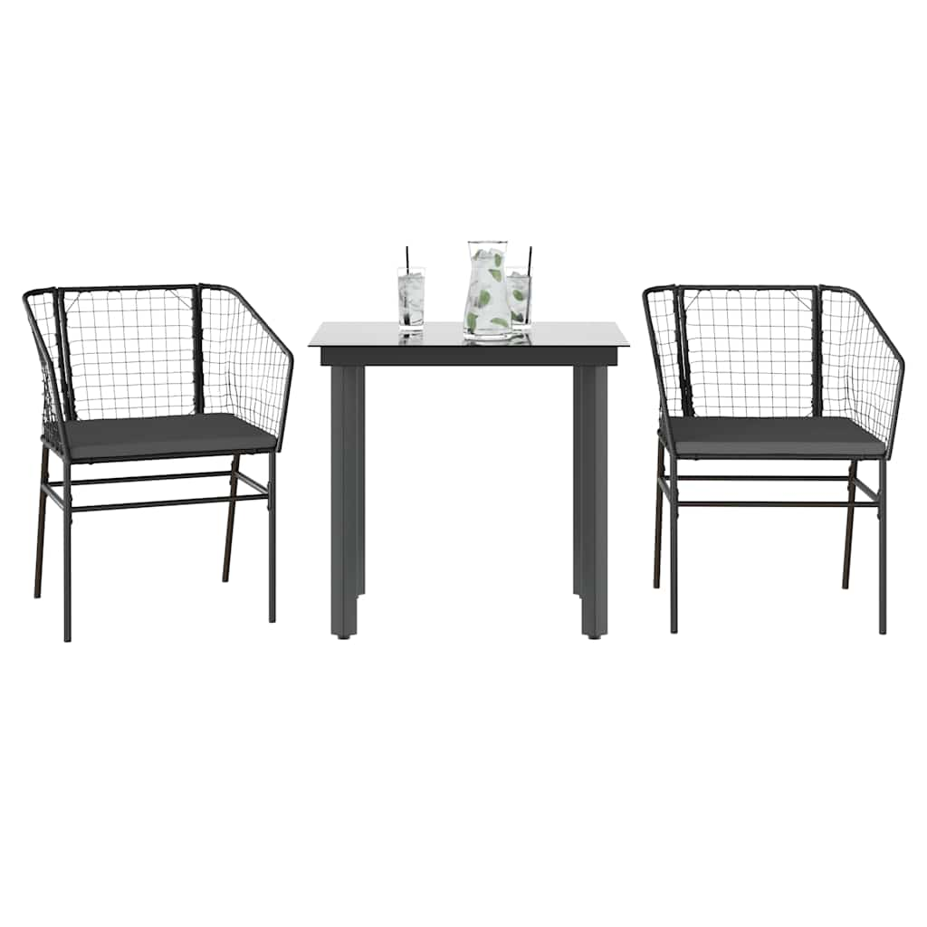 TopSellers-Garden Dining Set - 3 Piece Outdoor Furniture with Cushions