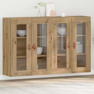 Nástěnné skříně 2 pcs Artisanový dub 69,5 x 34 x 90 cm - obrázek 1