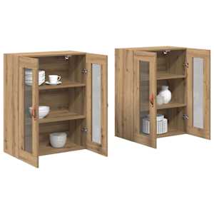 Nástěnné skříně 2 pcs Artisanový dub 69,5 x 34 x 90 cm - obrázek 3