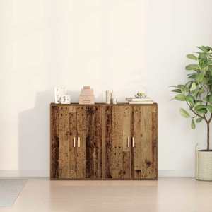 Servírovací skříň 2 pcs Staré dřevo 60 x 31 x 84 cm - obrázek 4
