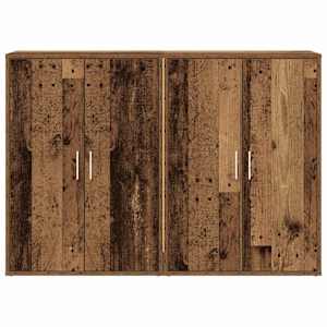 Servírovací skříň 2 pcs Staré dřevo 60 x 31 x 84 cm - obrázek 6