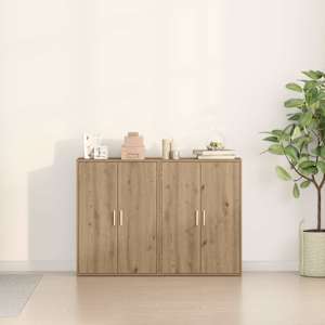Servírovací skříň 2 pcs Artisanový dub 60 x 31 x 84 cm - obrázek 4