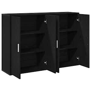 Servírovací skříň 2 pcs Černý dub 60 x 31 x 84 cm - obrázek 5