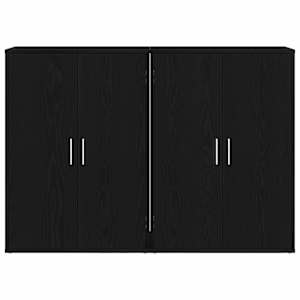 Servírovací skříň 2 pcs Černý dub 60 x 31 x 84 cm - obrázek 6