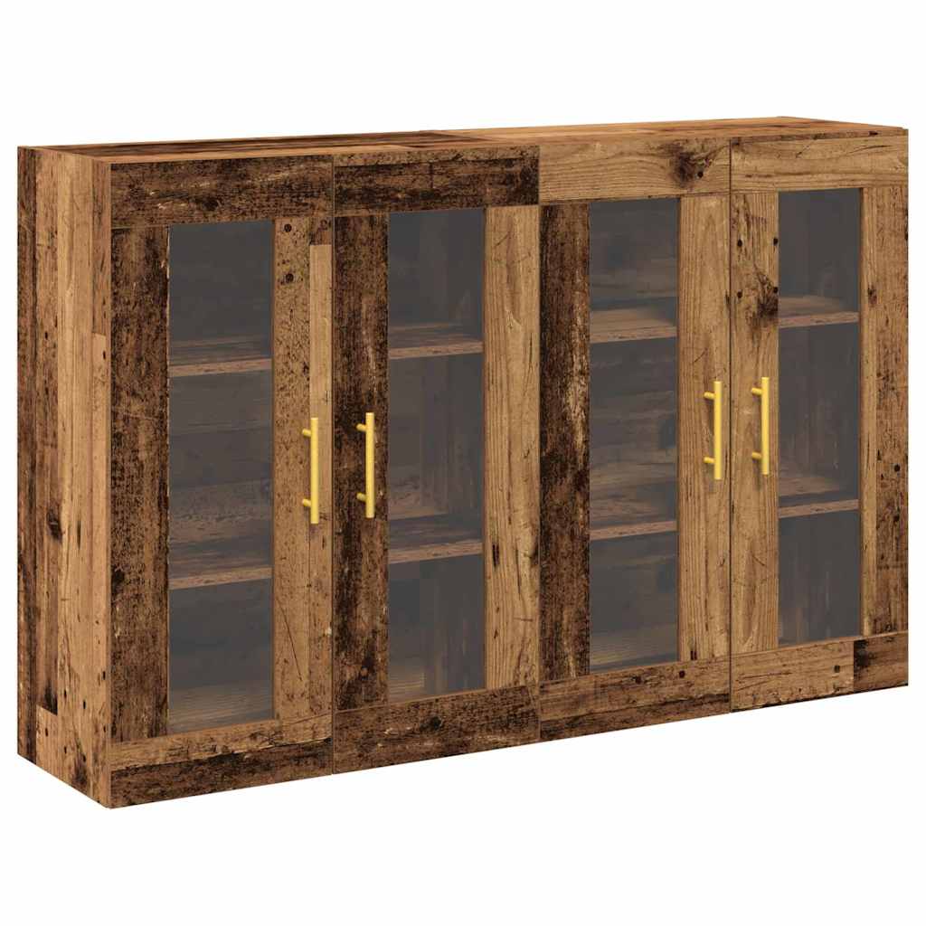 vidaXL Dulapuri suspendate , 2 piese, din lemn vechi, 69,5 x 34 x 90 cm, din lemn compus