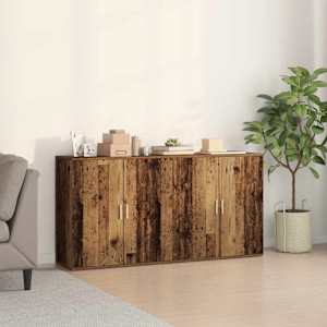 Servírovací skříň 2 pcs Staré dřevo 79 x 38 x 80 cm - obrázek 1