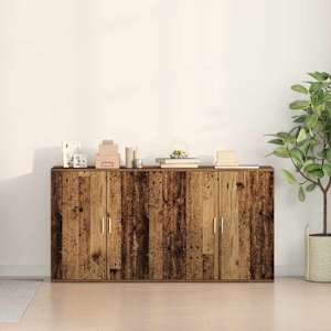 Servírovací skříň 2 pcs Staré dřevo 79 x 38 x 80 cm - obrázek 4