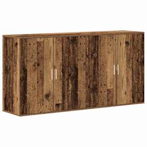 Servírovací skříň 2 pcs Staré dřevo 79 x 38 x 80 cm - obrázek 2