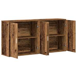 Servírovací skříň 2 pcs Staré dřevo 79 x 38 x 80 cm - obrázek 5