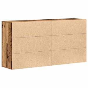 Servírovací skříň 2 pcs Staré dřevo 79 x 38 x 80 cm - obrázek 8