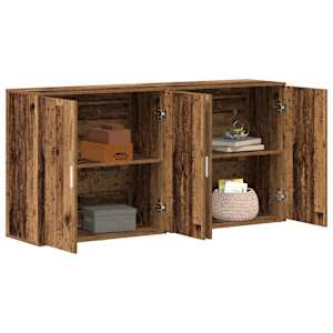 Servírovací skříň 2 pcs Staré dřevo 79 x 38 x 80 cm - obrázek 3