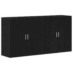 Servírovací skříň 2 pcs Černý dub 79 x 38 x 80 cm - obrázek 2