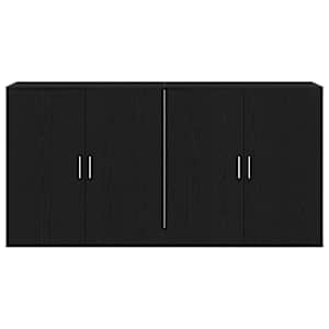 Servírovací skříň 2 pcs Černý dub 79 x 38 x 80 cm - obrázek 6