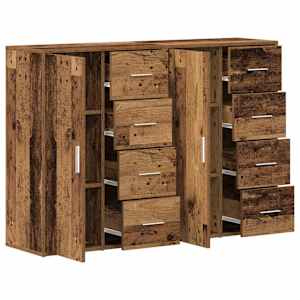 Servírovací skříň se zásuvkou 2 pcs Staré dřevo 60 x 31 x 84 cm - obrázek 5