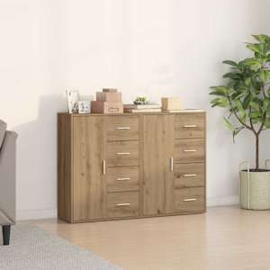 Servírovací skříň 2 pcs Artisanový dub 60 x 31 x 84 cm - obrázek 1