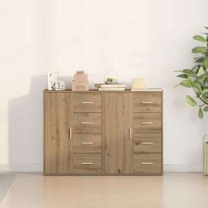 Servírovací skříň 2 pcs Artisanový dub 60 x 31 x 84 cm - obrázek 4