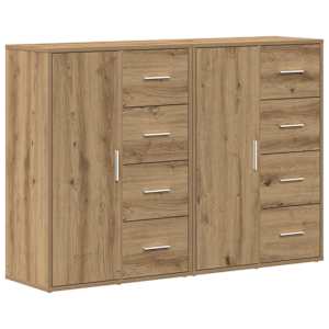 Servírovací skříň 2 pcs Artisanový dub 60 x 31 x 84 cm - obrázek 2