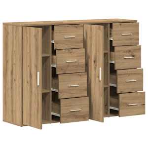 Servírovací skříň 2 pcs Artisanový dub 60 x 31 x 84 cm - obrázek 5