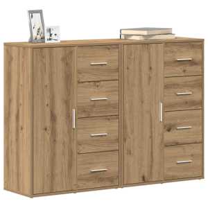 Servírovací skříň 2 pcs Artisanový dub 60 x 31 x 84 cm - obrázek 3