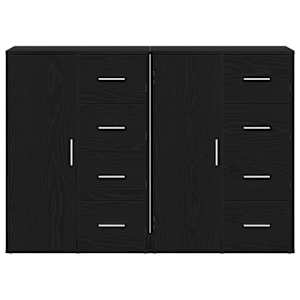 Servírovací skříň se zásuvkou 2 pcs Černý dub 60 x 31 x 84 cm - obrázek 6