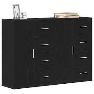 Servírovací skříň se zásuvkou 2 pcs Černý dub 60 x 31 x 84 cm - obrázek 3