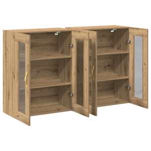 Nástěnné skříně 2 pcs Artisanový dub 69,5 x 34 x 90 cm - obrázek 5