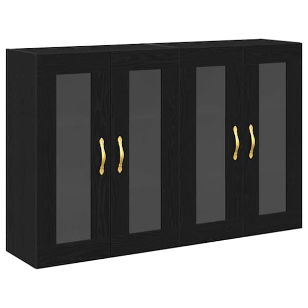 vidaXL Seinakapid 2 tk Must tamm 69,5 x 34 x 90 cm Tehispuit