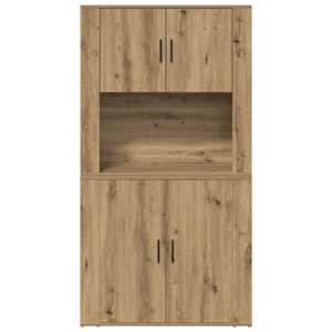Vysoký bufet Artisanový dub 80 x 33 x 150 cm kompozitní dřevo - obrázek 6