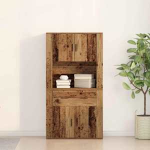 Highboard Staré dřevo 80 x 33 x 150 cm Kompozitní dřevo - obrázek 4