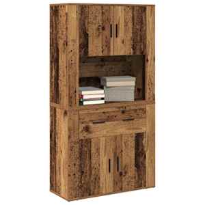 Highboard Staré dřevo 80 x 33 x 150 cm Kompozitní dřevo - obrázek 3
