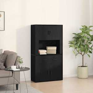 Highboard Černý dub 80 x 33 x 150 cm Kompozitní dřevo - obrázek 1