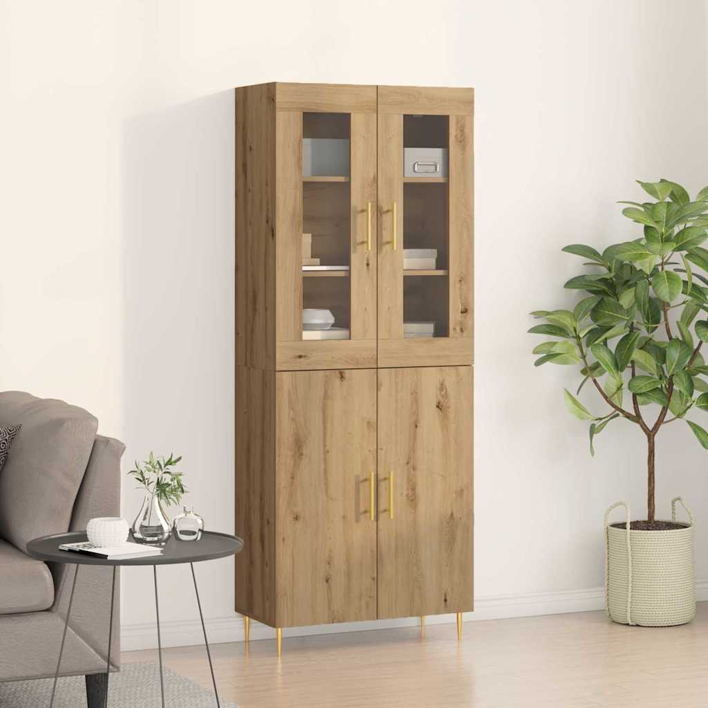 Highboard Artisan Oak 69.5x34x180 cm Madera Elaborada