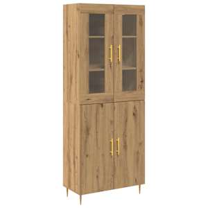 Vysoký bufet 2 pcs Artisanový dub kompozitní dřevo - obrázek 2