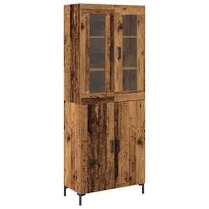 Vysoký bufet 2 pcs Staré dřevo 69,5 x 34 x 180 cm - obrázek 2