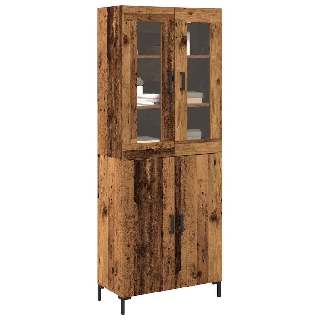 vidaXL Dressoir met Wandkast Oud Hout Engineered Wood